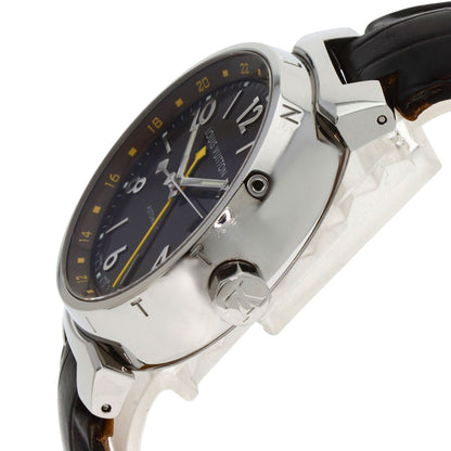 LOUIS VUITTON ルイヴィトン Q1131 タンブール GMT 腕時計 SS メンズ 中古