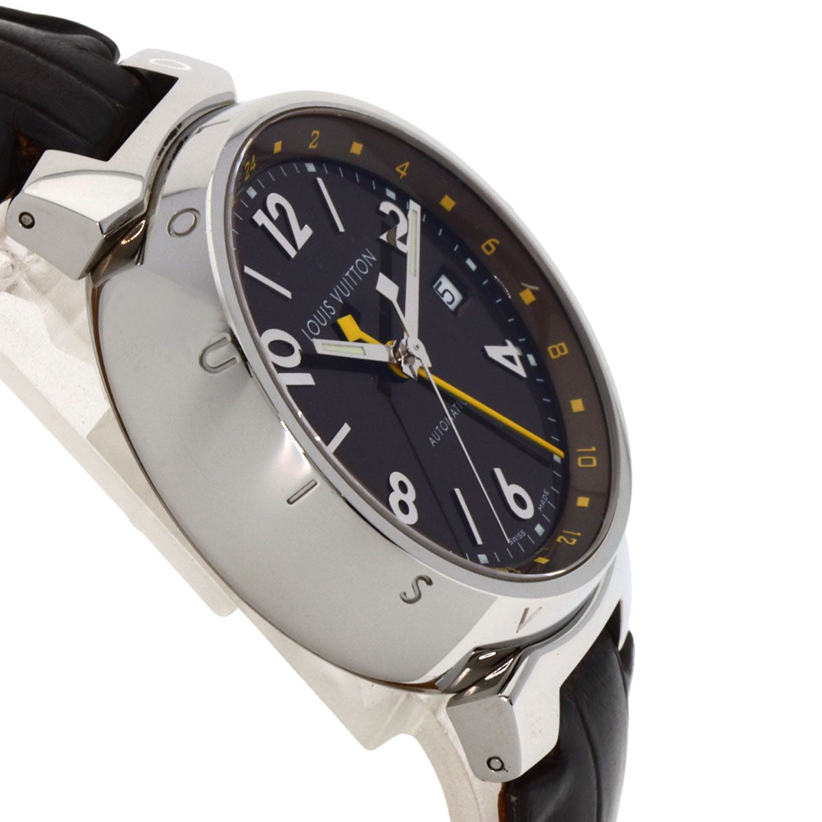 LOUIS VUITTON ルイヴィトン Q1131 タンブール GMT 腕時計 SS メンズ 中古