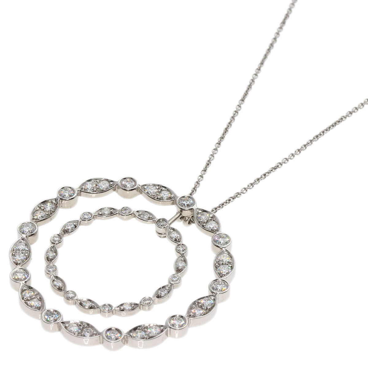 TIFFANY&Co. ティファニー スウィング ダイヤモンド ネックレス PT950 レディース 中古