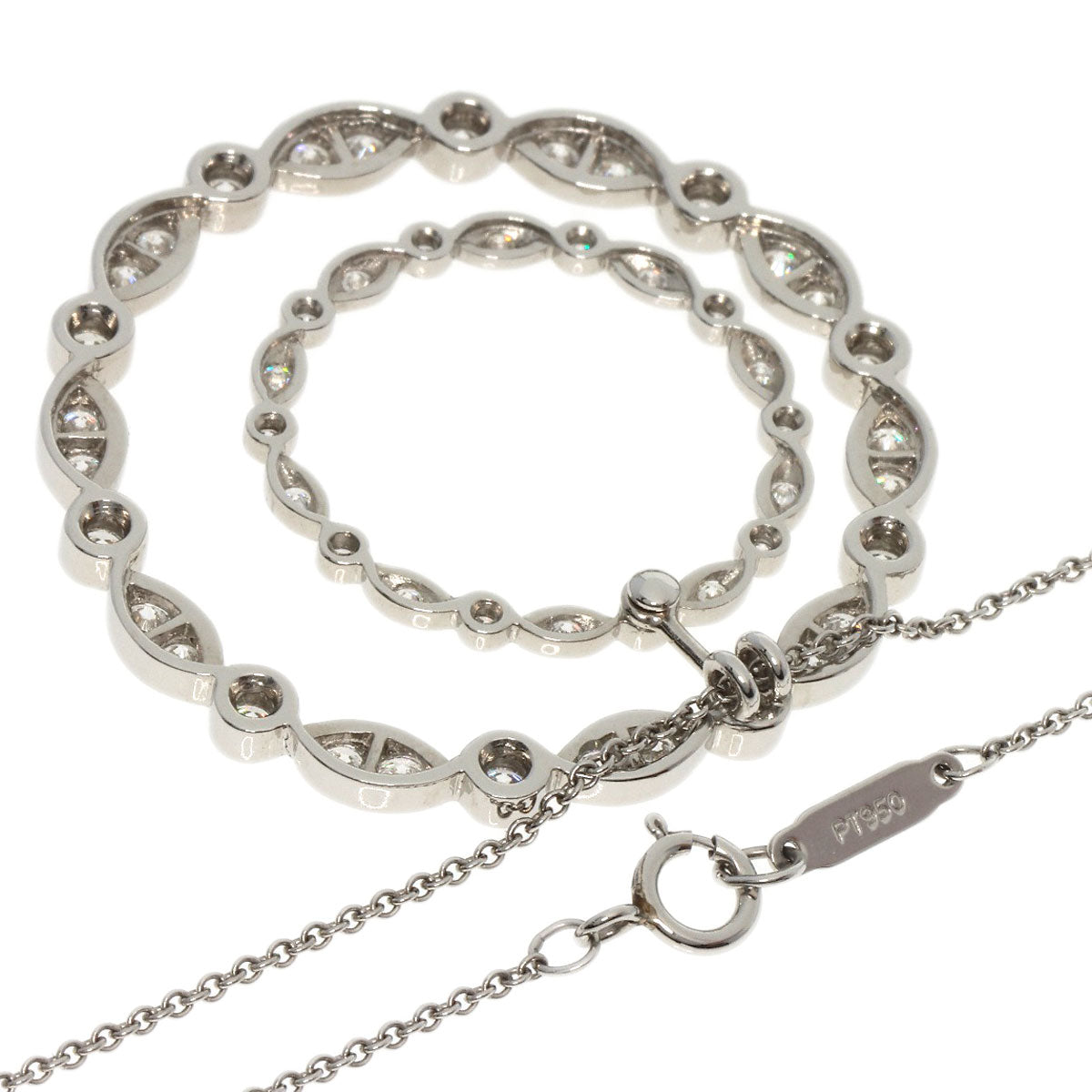 TIFFANY&Co. ティファニー スウィング ダイヤモンド ネックレス PT950 レディース 中古