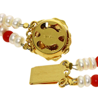 SELECT JEWELRY セレクトジュエリー ガラス パール 真珠 ネックレス SV レディース 中古