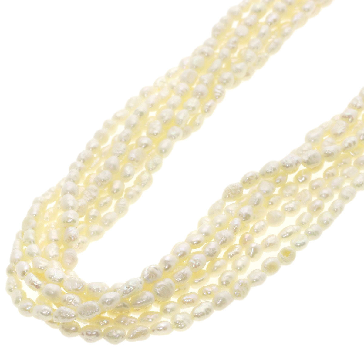 SELECT JEWELRY セレクトジュエリー 淡水パール 真珠 7連 ネックレス SV レディース 中古