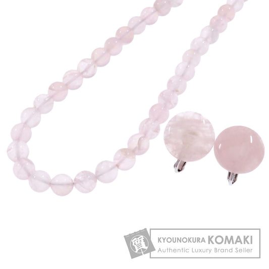 SELECT JEWELRY セレクトジュエリー 2点セット ローズクオーツ風 ネックレス SV レディース 中古