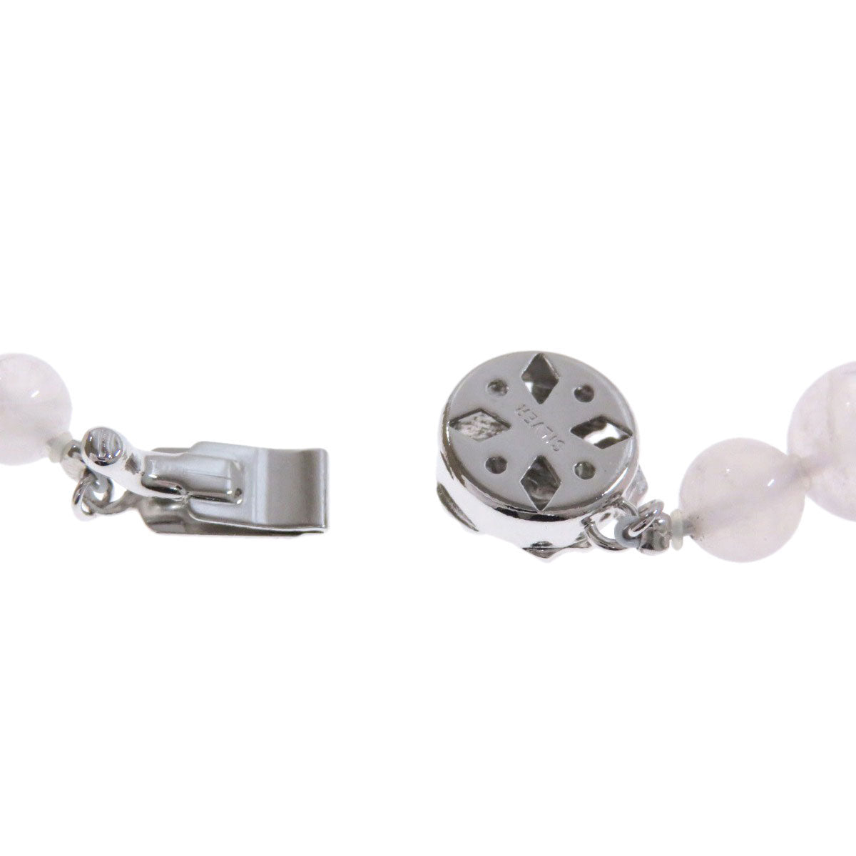 SELECT JEWELRY セレクトジュエリー 2点セット ローズクオーツ風 ネックレス SV レディース 中古