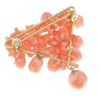 SELECT JEWELRY セレクトジュエリー 2点セット リング スワロフスキー ブローチ 珊瑚 レディース 中古