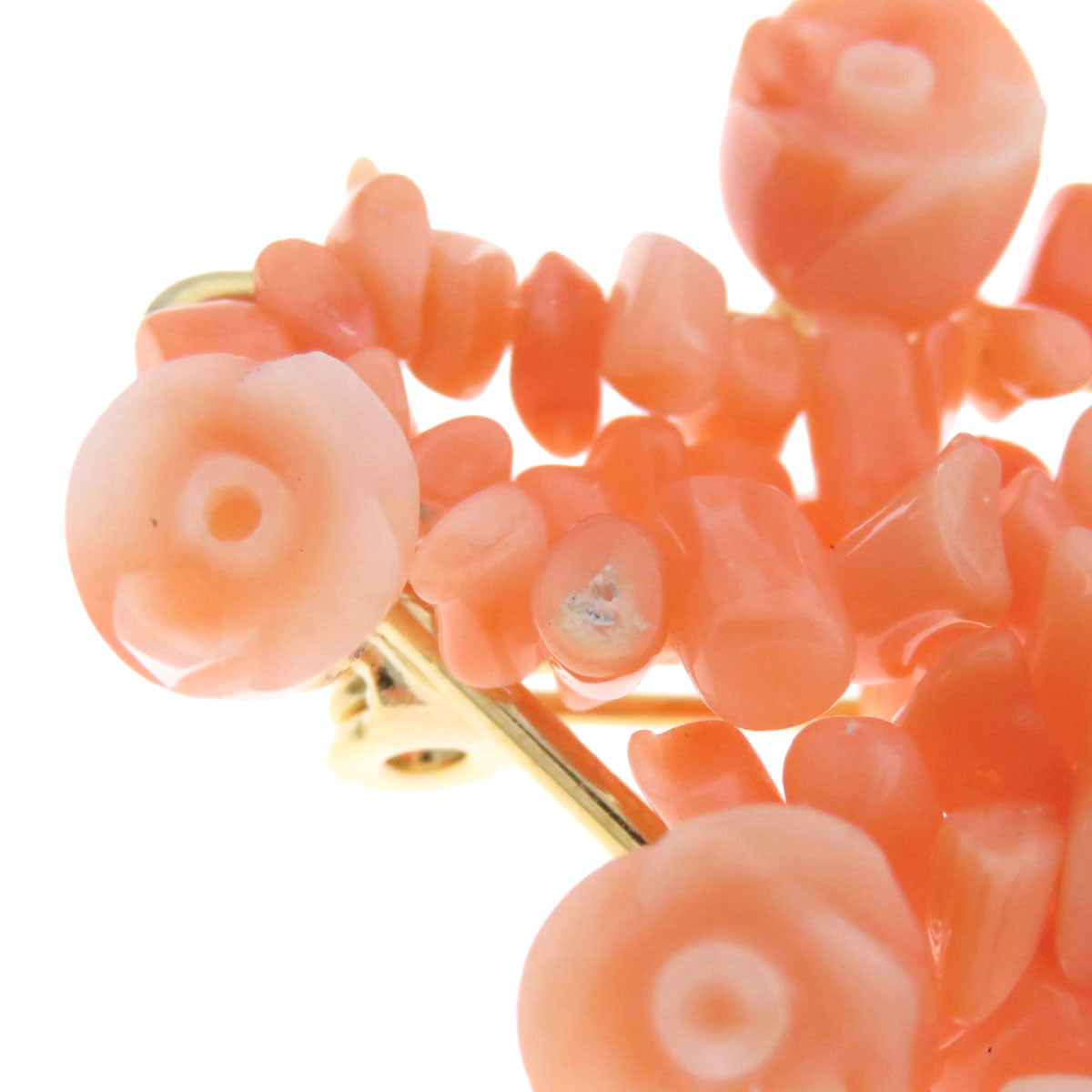 SELECT JEWELRY セレクトジュエリー 2点セット リング スワロフスキー ブローチ 珊瑚 レディース 中古