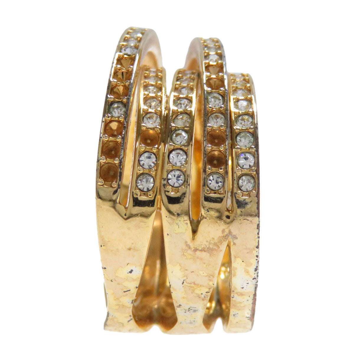 SELECT JEWELRY セレクトジュエリー 2点セット リング スワロフスキー ブローチ 珊瑚 レディース 中古