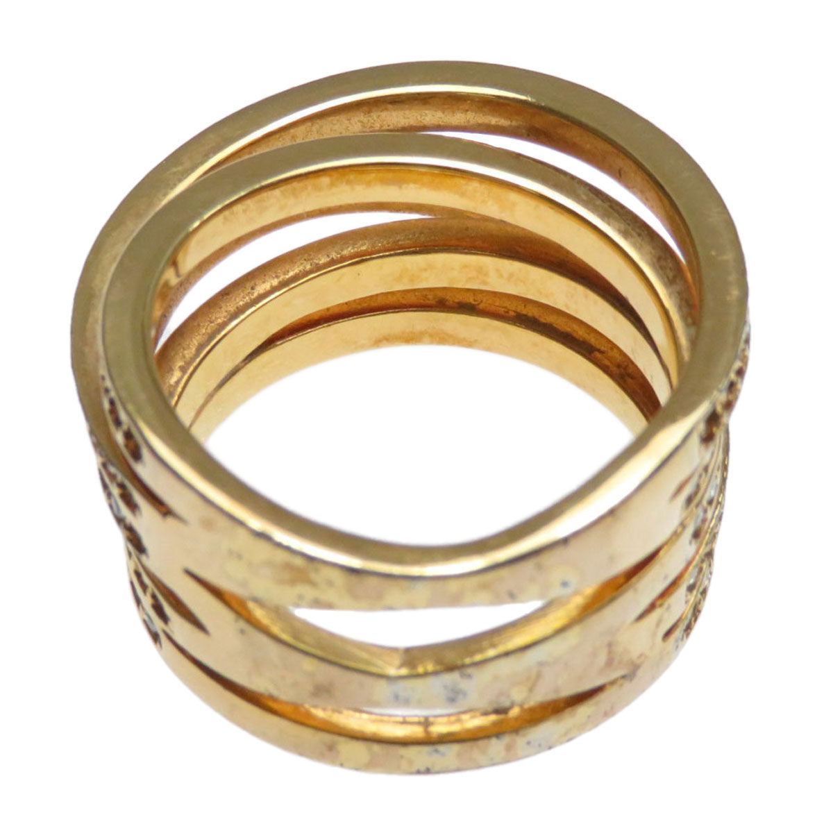 SELECT JEWELRY セレクトジュエリー 2点セット リング スワロフスキー ブローチ 珊瑚 レディース 中古