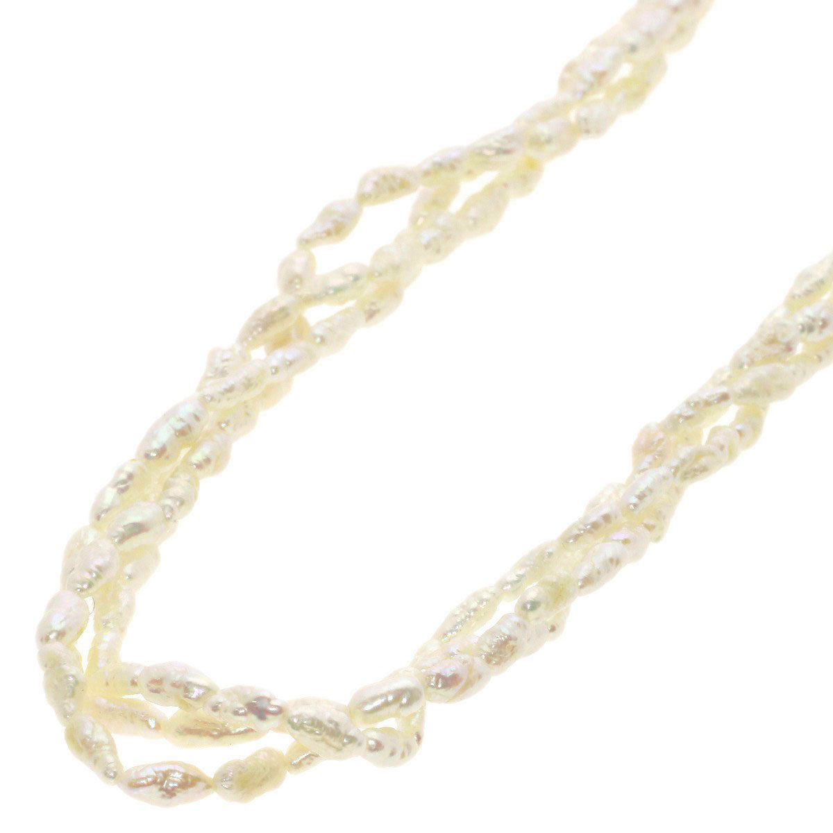 SELECT JEWELRY セレクトジュエリー 淡水パール 真珠 3連 ネックレス 金属製 レディース 中古
