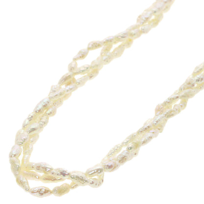 SELECT JEWELRY セレクトジュエリー 淡水パール 真珠 3連 ネックレス 金属製 レディース 中古