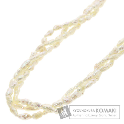 SELECT JEWELRY セレクトジュエリー 淡水パール 真珠 3連 ネックレス 金属製 レディース 中古