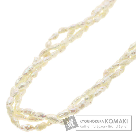 SELECT JEWELRY セレクトジュエリー 淡水パール 真珠 3連 ネックレス 金属製 レディース 中古