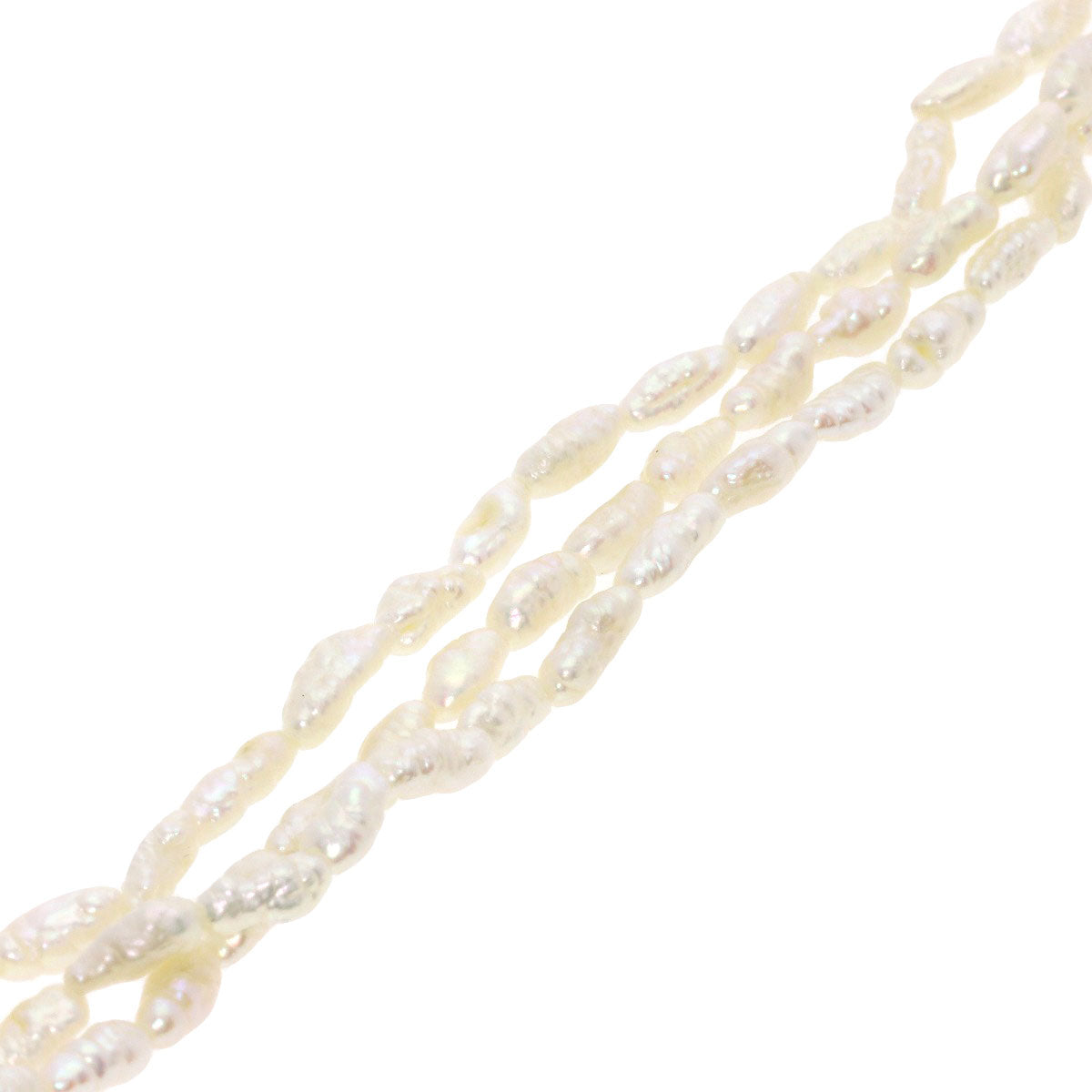 SELECT JEWELRY セレクトジュエリー 淡水パール 真珠 3連 ネックレス 金属製 レディース 中古