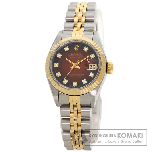 ROLEX ロレックス 69173G デイトジャスト 10P ダイヤモンド 腕時計 SS レディース 中古
