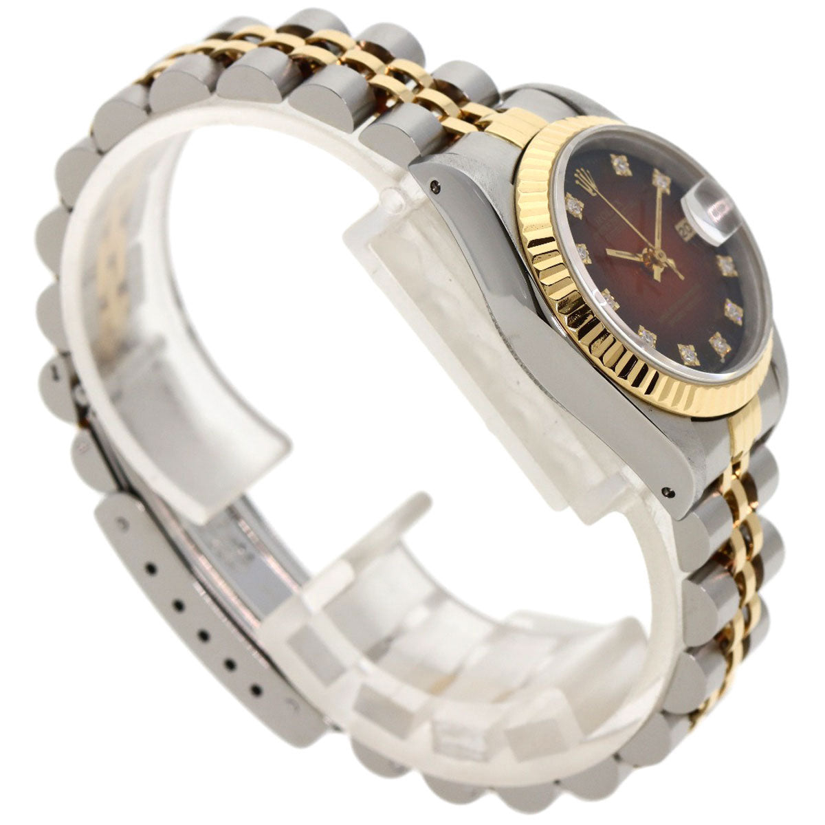 ROLEX ロレックス 69173G デイトジャスト 10P ダイヤモンド 腕時計 SS レディース 中古