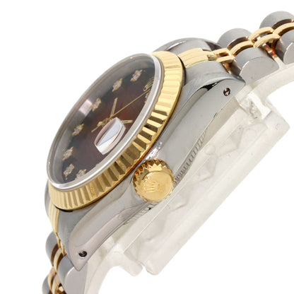 ROLEX ロレックス 69173G デイトジャスト 10P ダイヤモンド 腕時計 SS レディース 中古