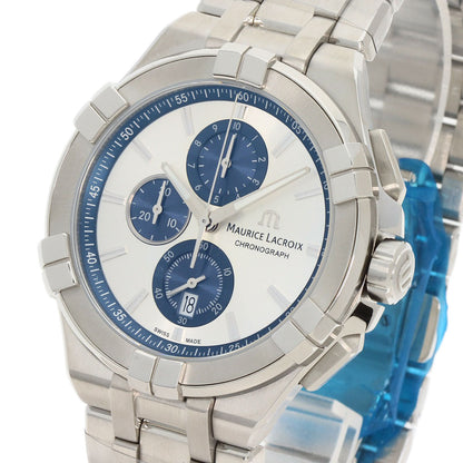 MAURICE LACROIX モーリスラクロア AI1018 アイコン クロノ グラフ 腕時計 SS メンズ 中古