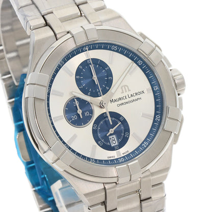 MAURICE LACROIX モーリスラクロア AI1018 アイコン クロノ グラフ 腕時計 SS メンズ 中古