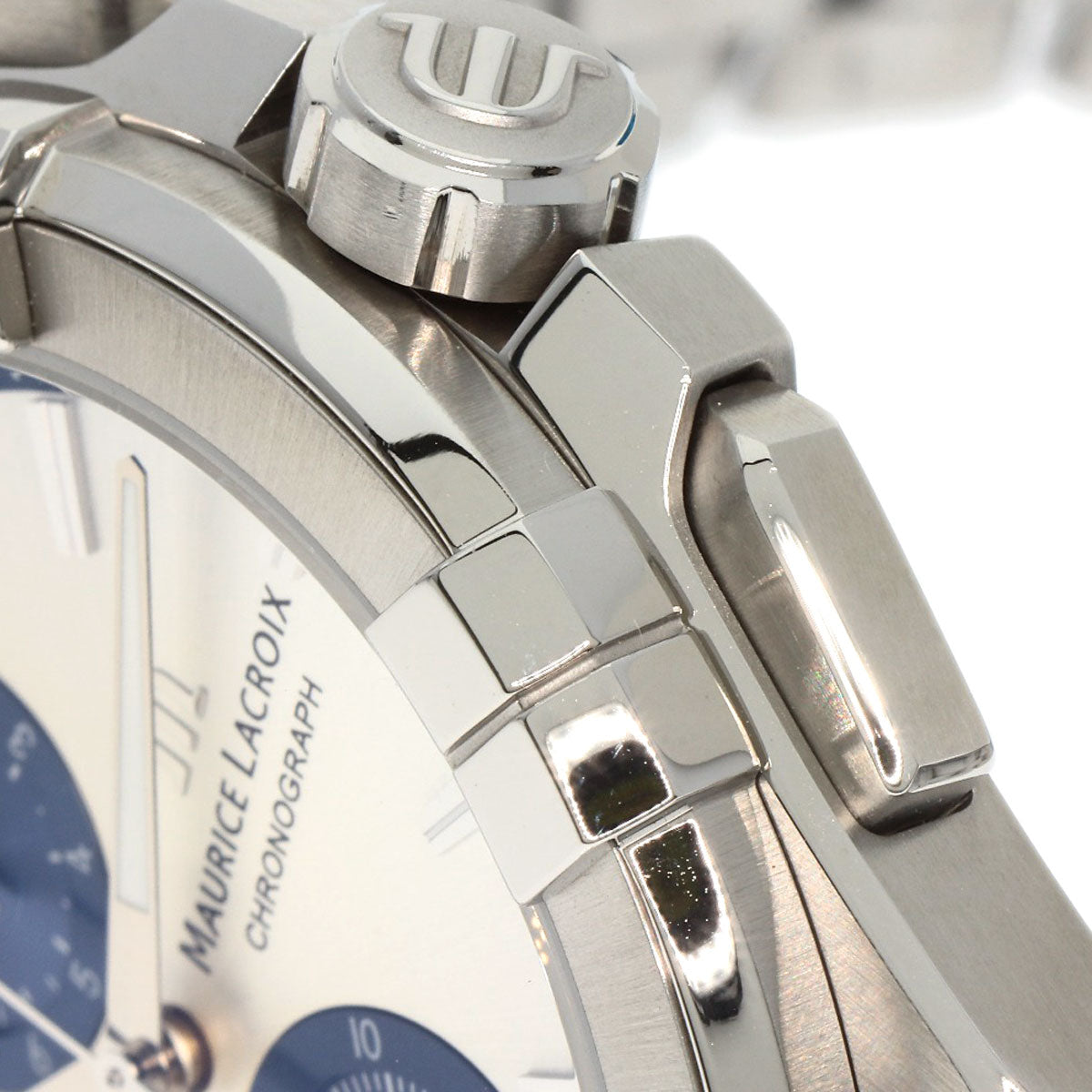 MAURICE LACROIX モーリスラクロア AI1018 アイコン クロノ グラフ 腕時計 SS メンズ 中古