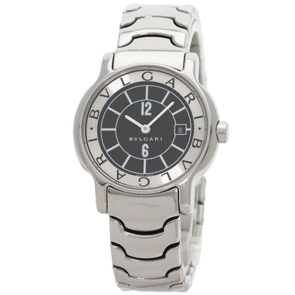 BVLGARI ブルガリ ST29S ソロテンポ ブラック 腕時計 SS レディース 中古
