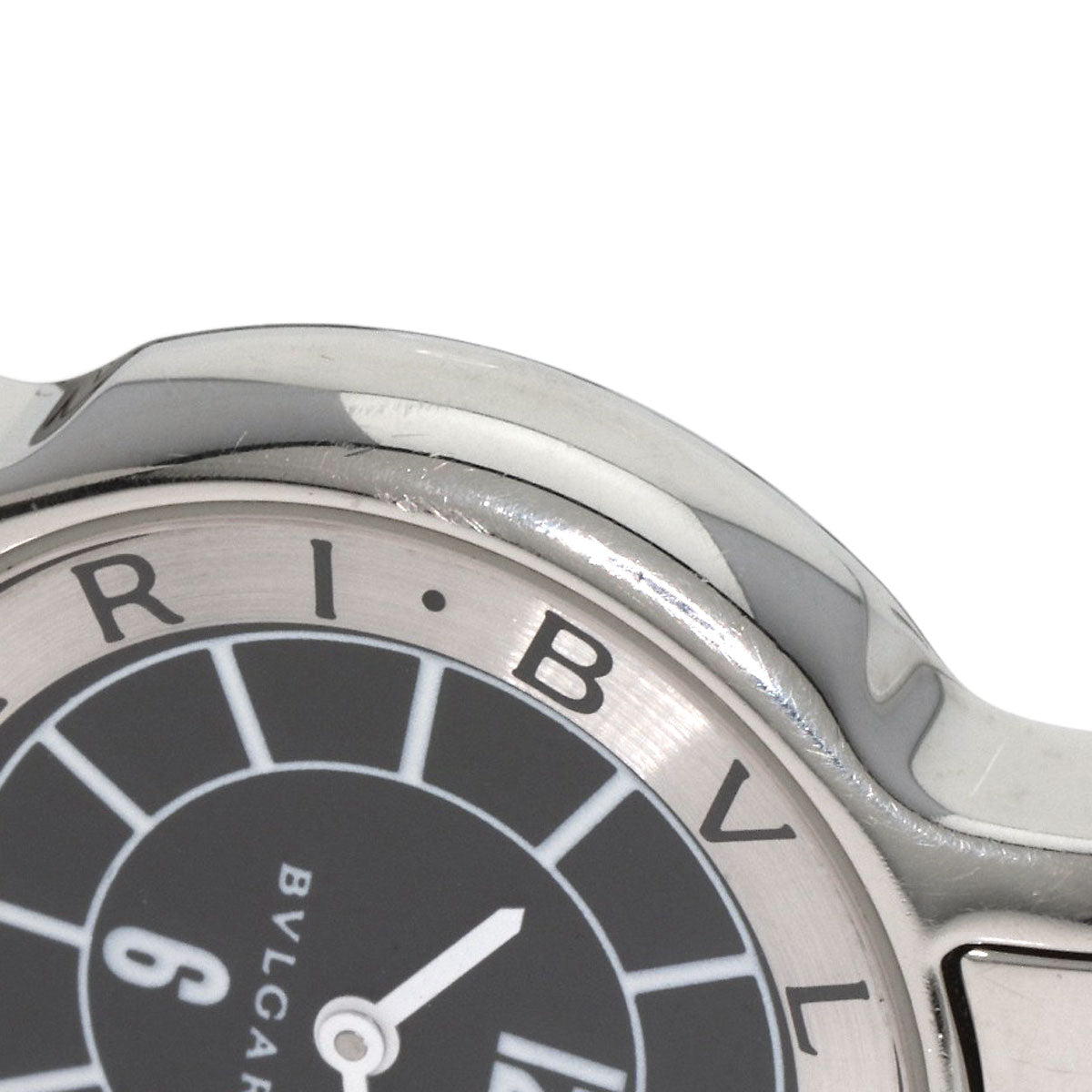 BVLGARI ブルガリ ST29S ソロテンポ ブラック 腕時計 SS レディース 中古