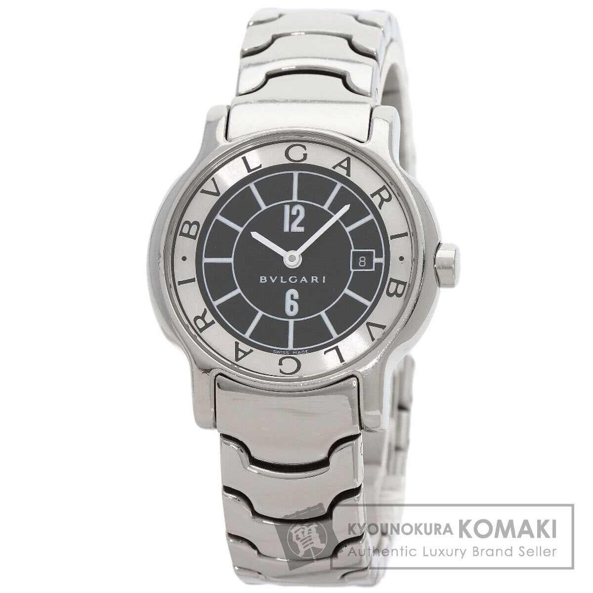 BVLGARI ブルガリ ST29S ソロテンポ ブラック 腕時計 SS レディース 中古