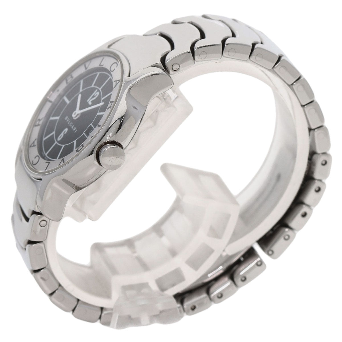 BVLGARI ブルガリ ST29S ソロテンポ ブラック 腕時計 SS レディース 中古