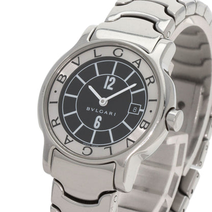 BVLGARI ブルガリ ST29S ソロテンポ ブラック 腕時計 SS レディース 中古