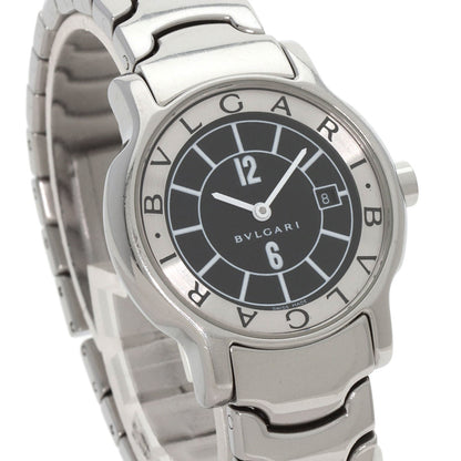 BVLGARI ブルガリ ST29S ソロテンポ ブラック 腕時計 SS レディース 中古
