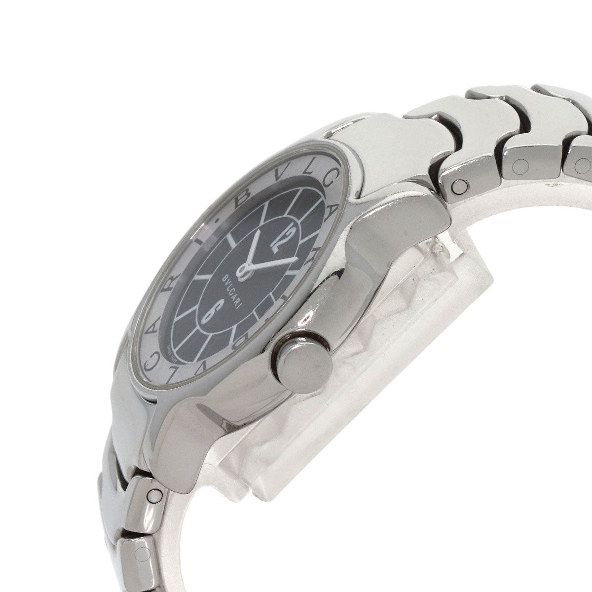 BVLGARI ブルガリ ST29S ソロテンポ ブラック 腕時計 SS レディース 中古
