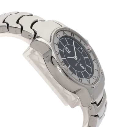 BVLGARI ブルガリ ST29S ソロテンポ ブラック 腕時計 SS レディース 中古