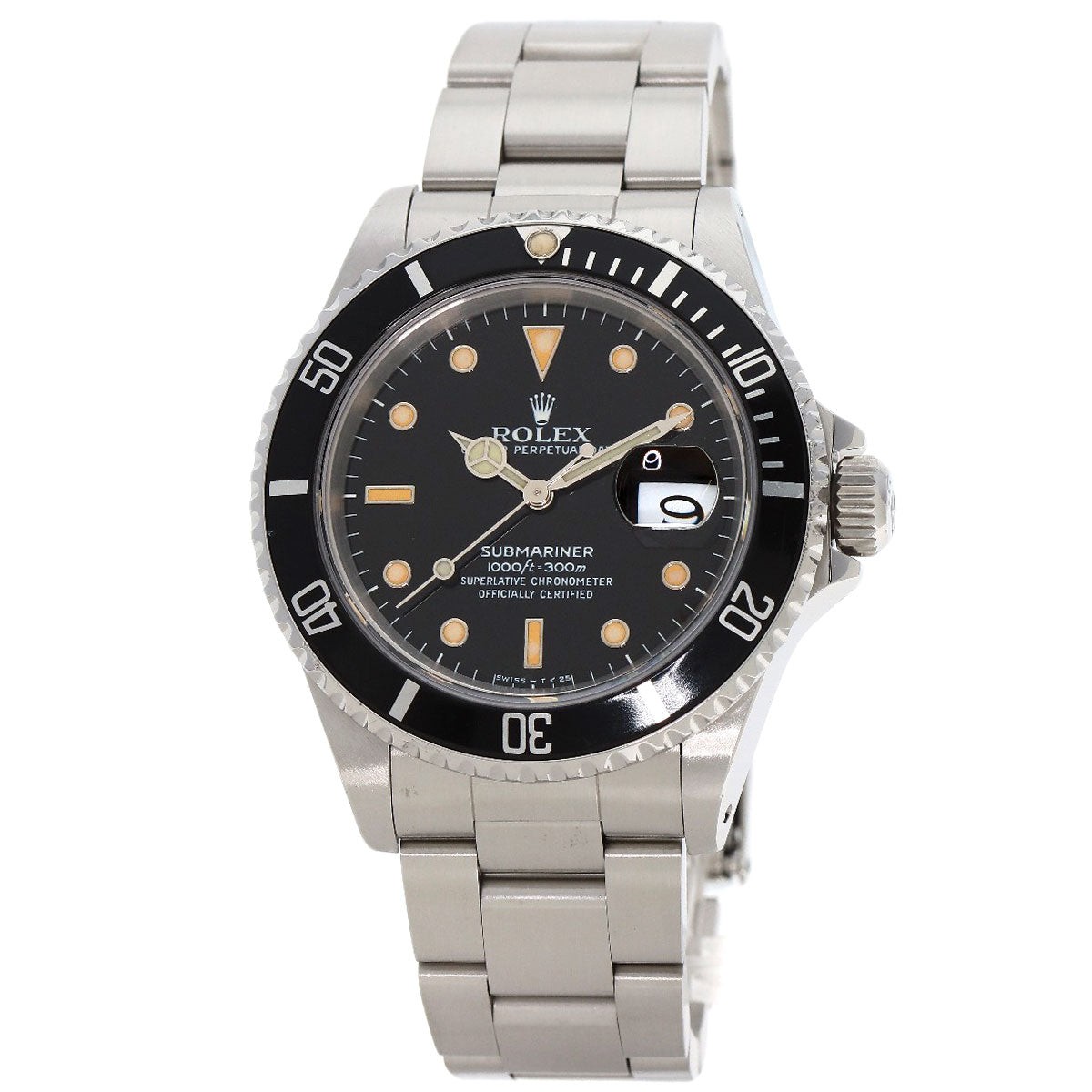 ROLEX ロレックス 16610 サブマリーナ デイト トリチウム メーカーコンプリート 腕時計 SS メンズ 中古