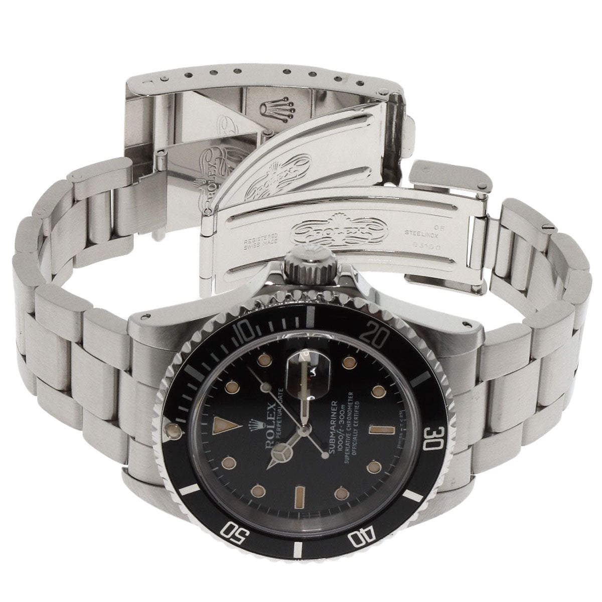 ROLEX ロレックス 16610 サブマリーナ デイト トリチウム メーカーコンプリート 腕時計 SS メンズ 中古