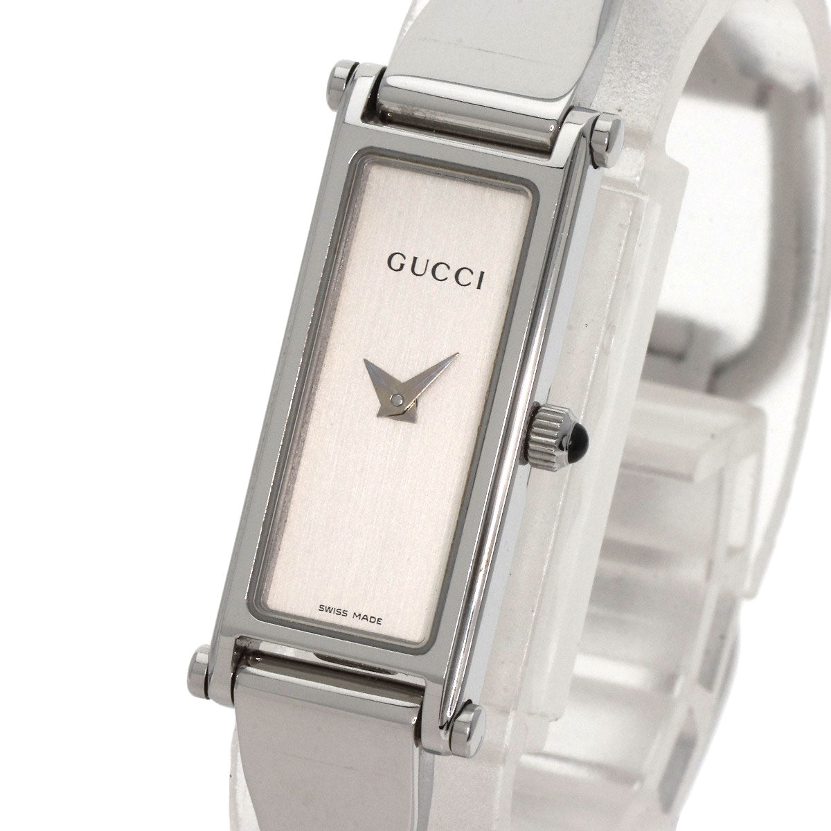 GUCCI グッチ 1500L スクエアフェイス 腕時計 SS レディース 中古