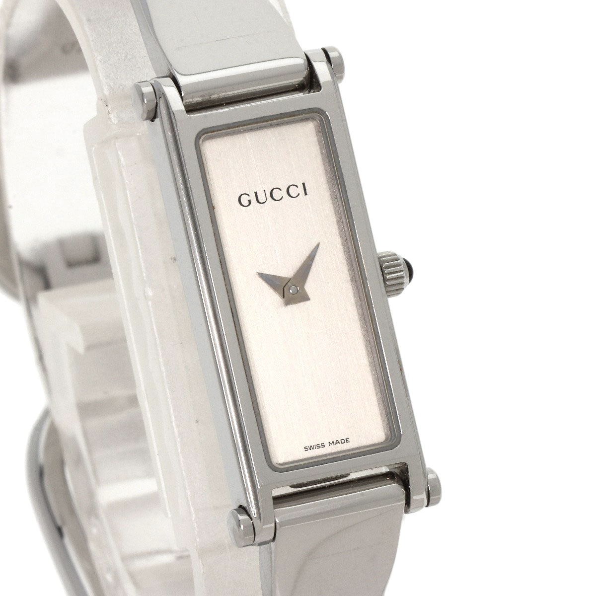 GUCCI グッチ 1500L スクエアフェイス 腕時計 SS レディース 中古