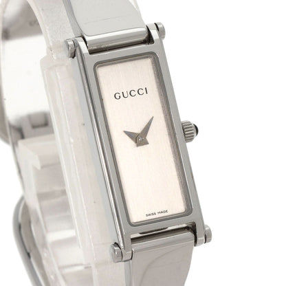 GUCCI グッチ 1500L スクエアフェイス 腕時計 SS レディース 中古