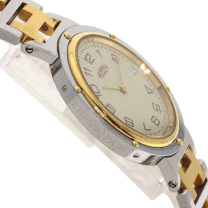 HERMES エルメス クリッパー 旧ベルト 腕時計 SS メンズ 中古