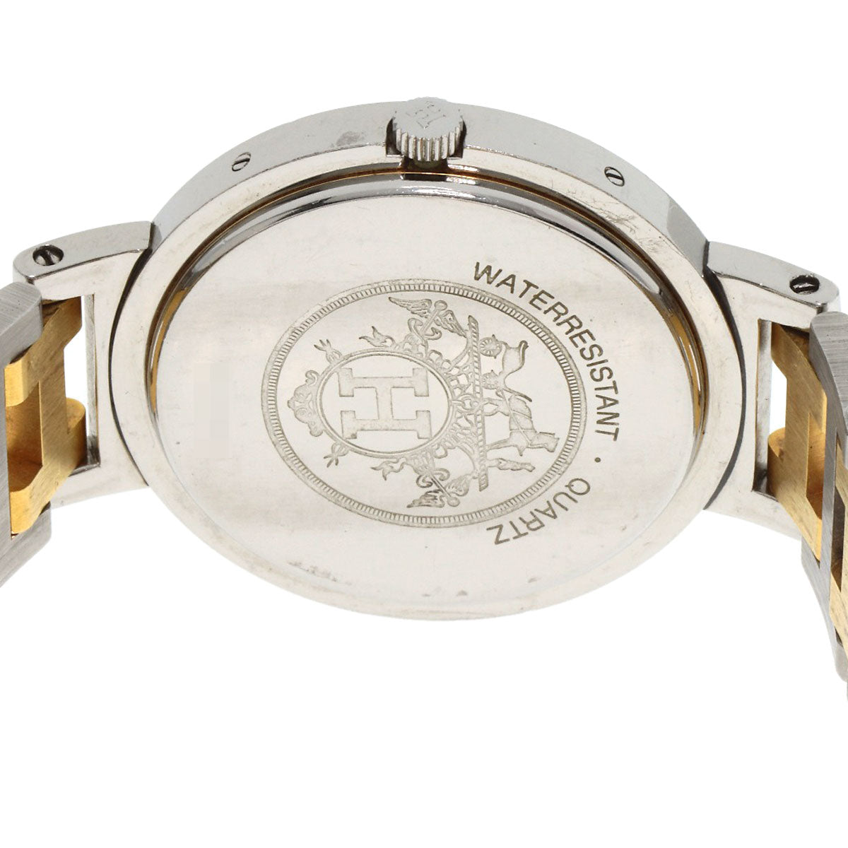 HERMES エルメス クリッパー 旧ベルト 腕時計 SS メンズ 中古