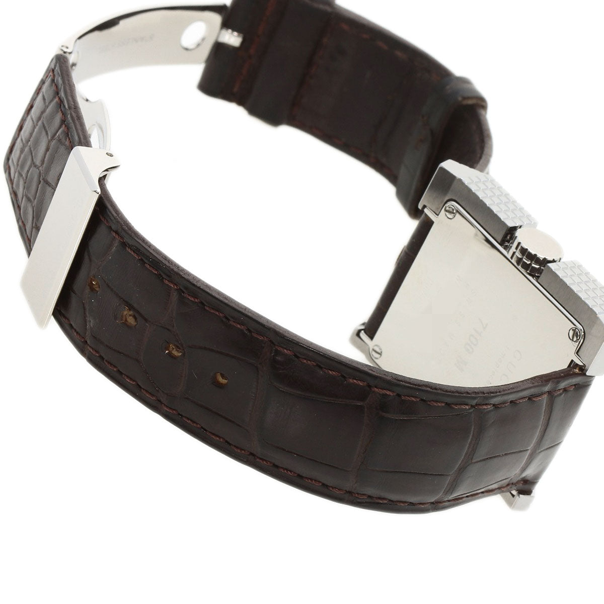 GUCCI グッチ 7100M スクエアフェイス 腕時計 SS メンズ 中古