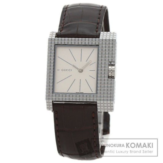GUCCI グッチ 7100M スクエアフェイス 腕時計 SS メンズ 中古