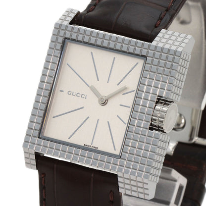 GUCCI グッチ 7100M スクエアフェイス 腕時計 SS メンズ 中古