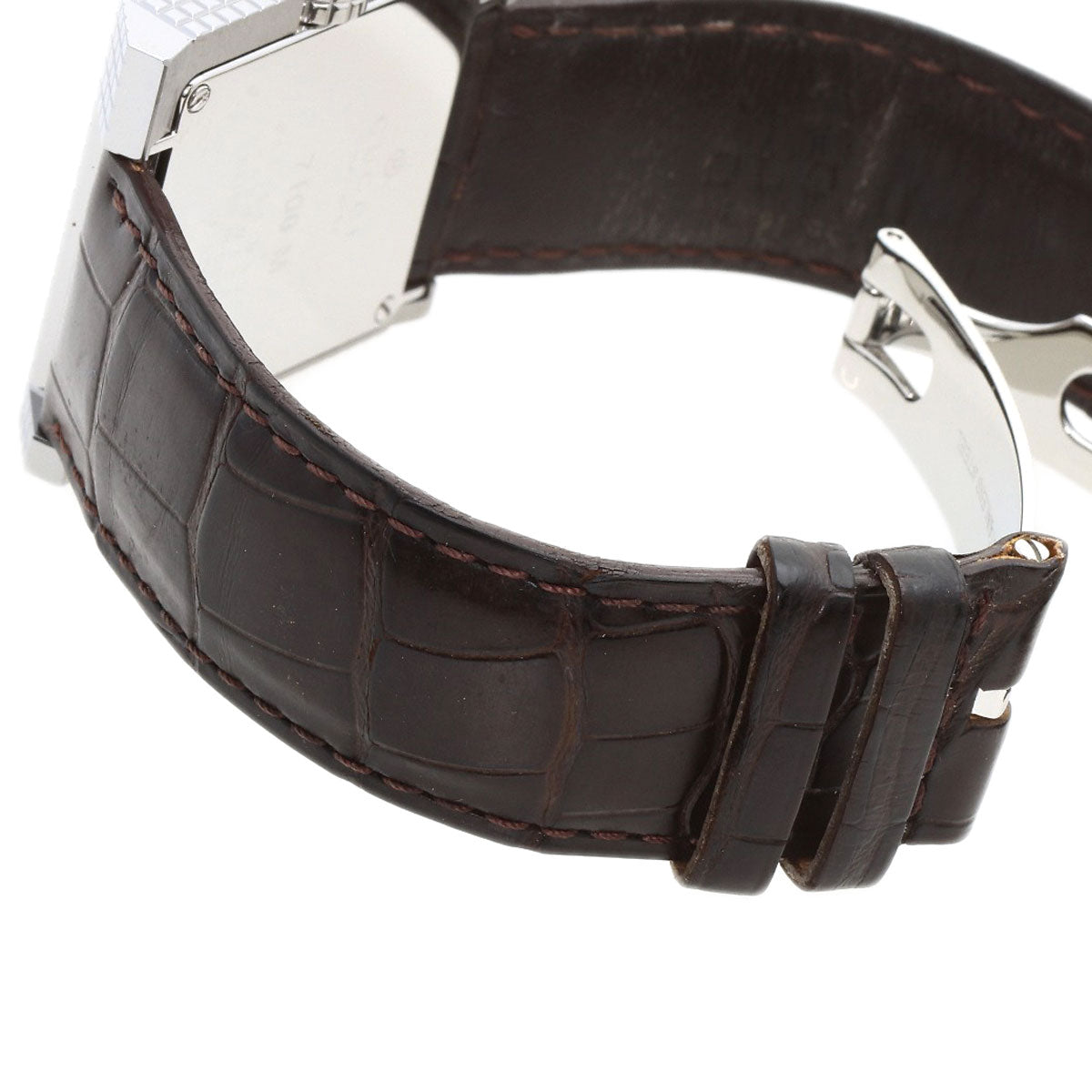 GUCCI グッチ 7100M スクエアフェイス 腕時計 SS メンズ 中古