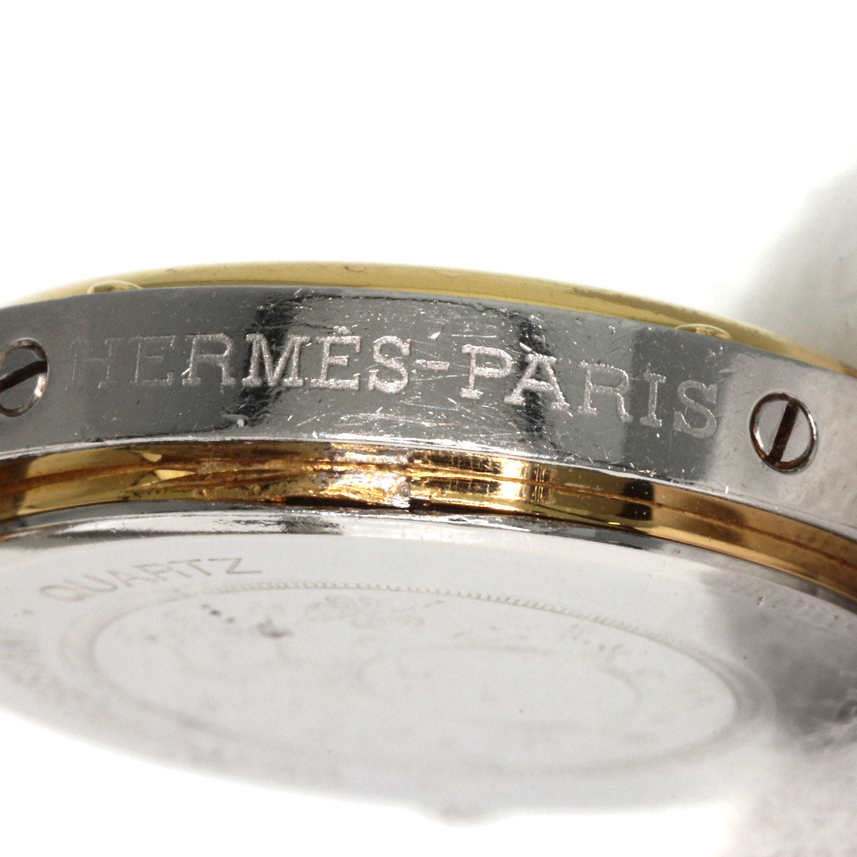 HERMES エルメス クリッパー 旧ベルト 腕時計 SS レディース 中古