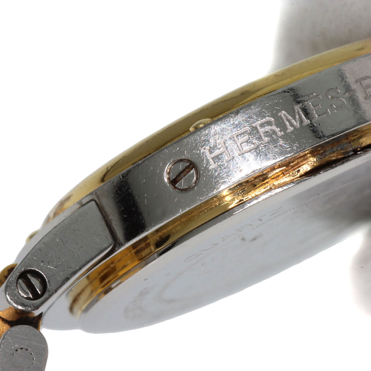 HERMES エルメス クリッパー 旧ベルト 腕時計 SS レディース 中古