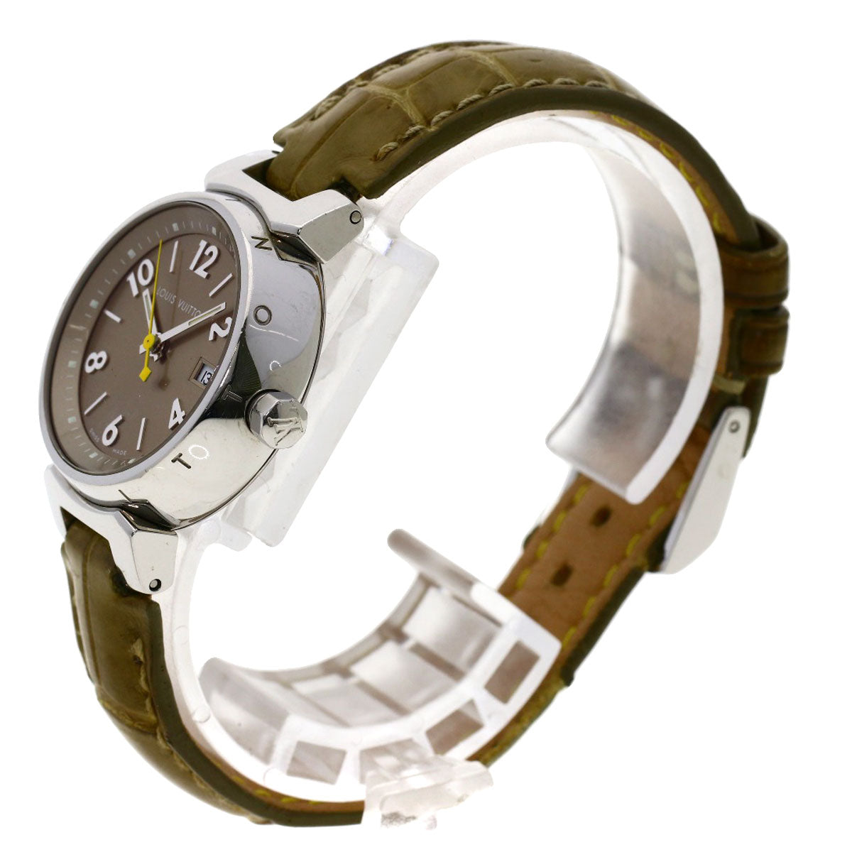 LOUIS VUITTON ルイヴィトン Q1212 タンブール 腕時計 SS レディース 中古