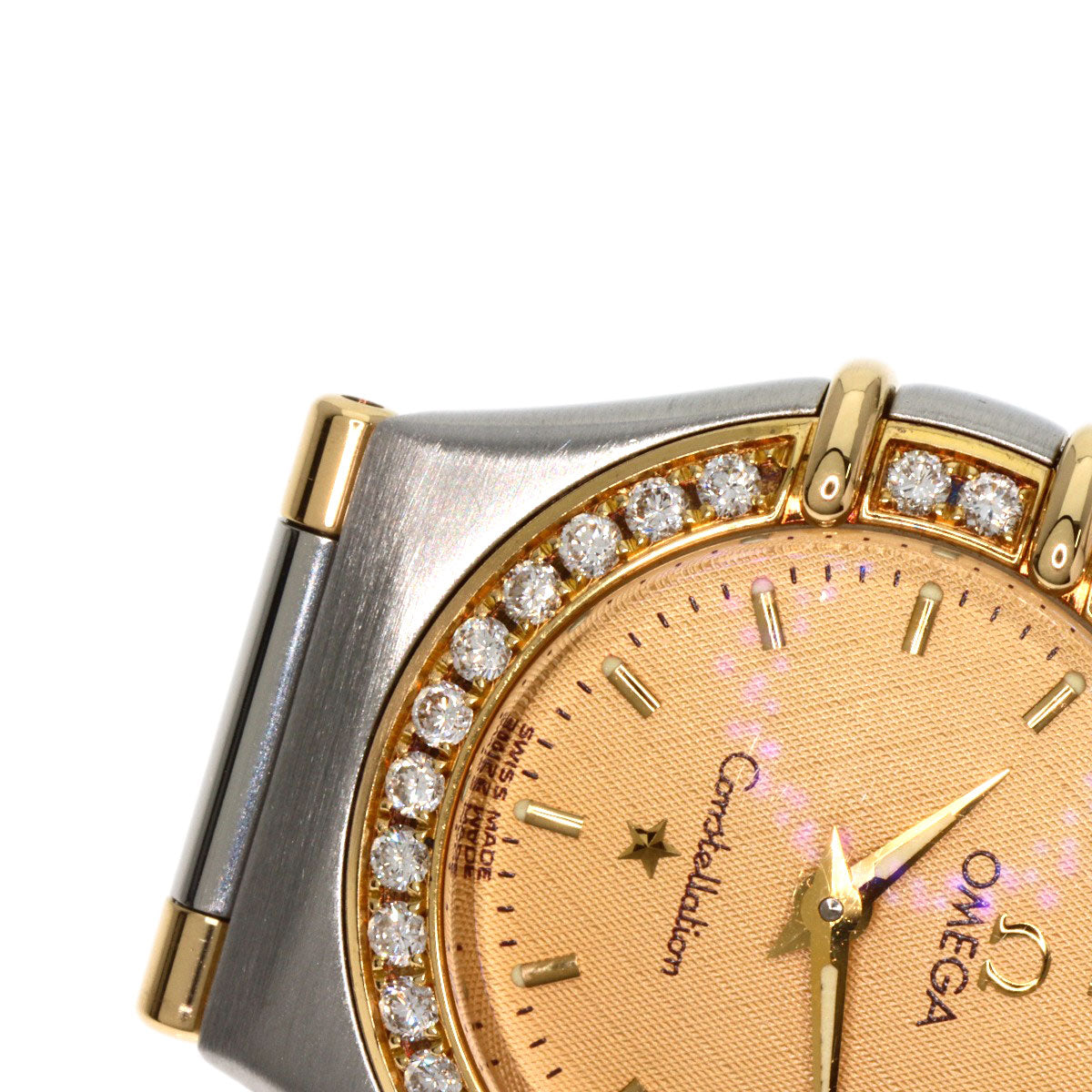 OMEGA オメガ 1367.10 コンステレーション ミニ ベゼル ダイヤモンド 腕時計 SS レディース 中古