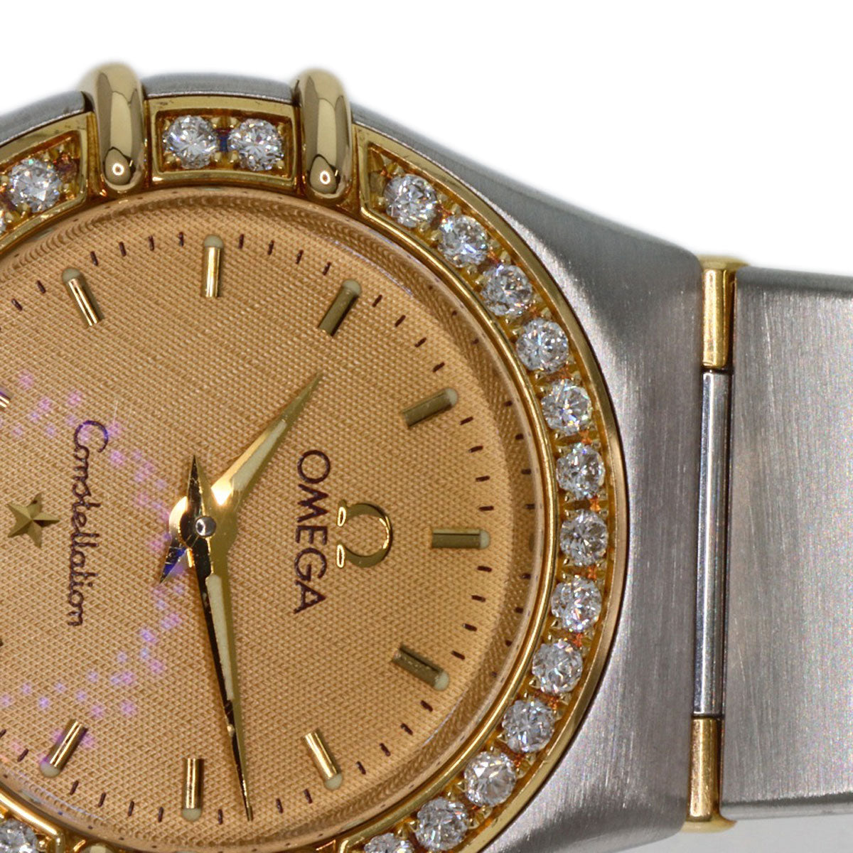OMEGA オメガ 1367.10 コンステレーション ミニ ベゼル ダイヤモンド 腕時計 SS レディース 中古