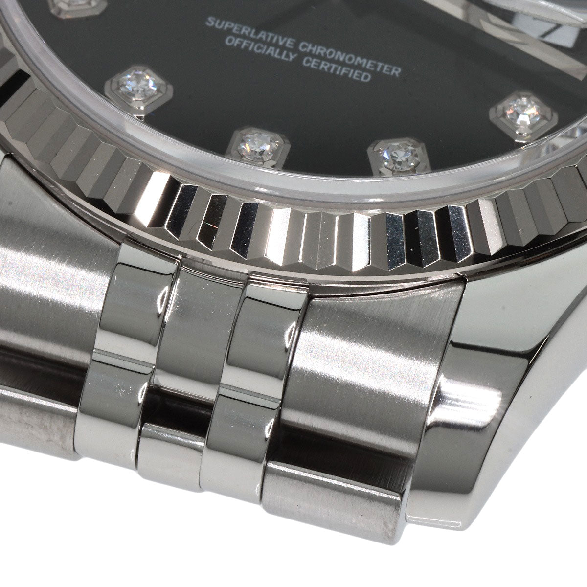ROLEX ロレックス 116234G デイトジャスト 10P ダイヤモンド 腕時計 SS メンズ 中古