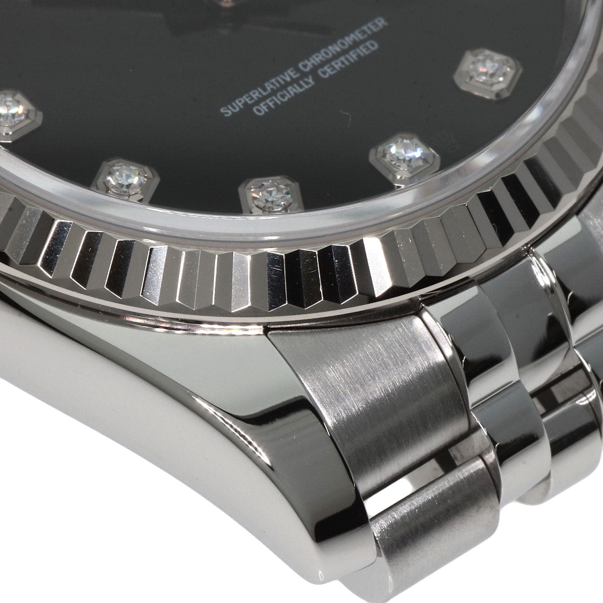 ROLEX ロレックス 116234G デイトジャスト 10P ダイヤモンド 腕時計 SS メンズ 中古