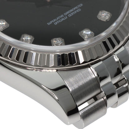 ROLEX ロレックス 116234G デイトジャスト 10P ダイヤモンド 腕時計 SS メンズ 中古